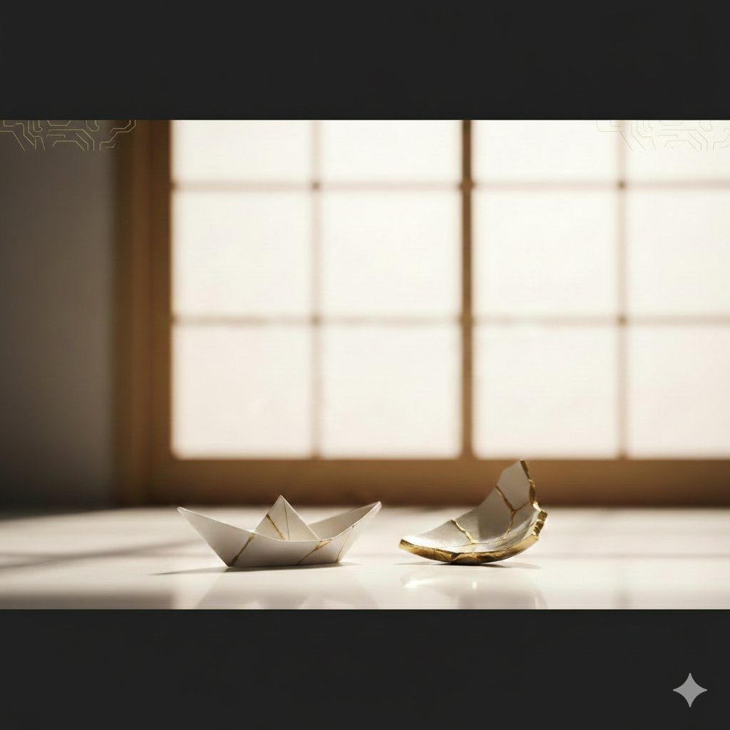金継ぎの笹舟